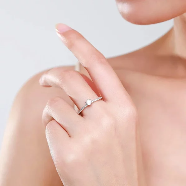Bague solitaire argent – Image 3