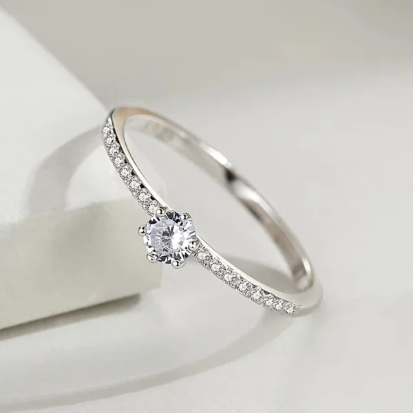 Bague solitaire argent – Image 2