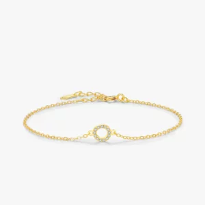 Bracelet cercle strass plaqué or veronia