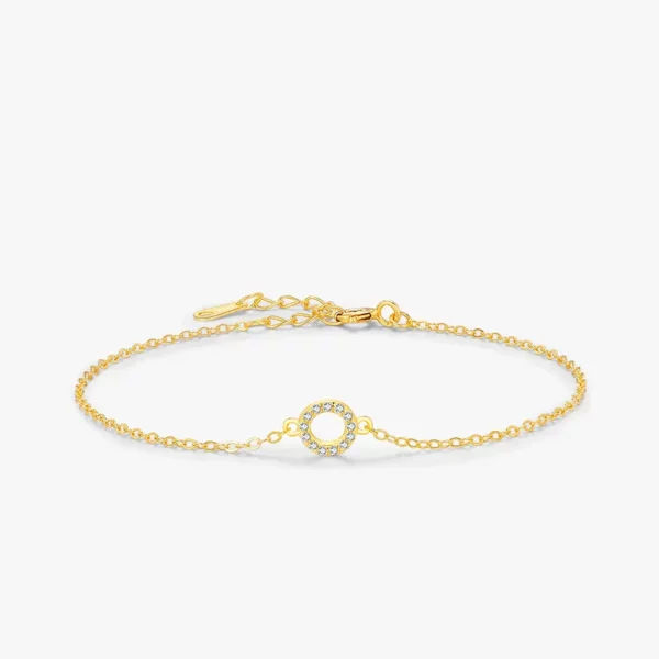 Bracelet cercle strass plaqué or veronia